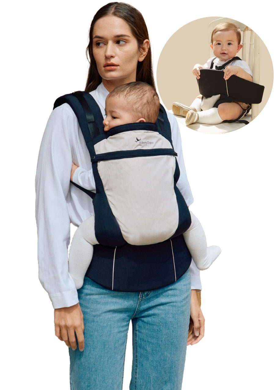 MerryTune Ultimate Baby Carrier with Potable Harness Seat - All Season