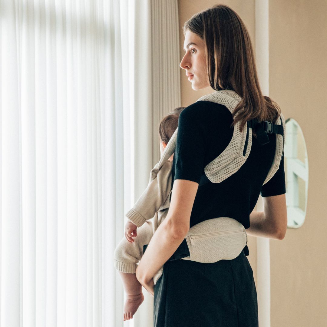 MerryTune Double-Care Newborn Baby Carrier - 3D AirMesh Breathability, Parent & Baby Friendly Design